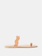 Ancient Greek Sandals - Thasos Leather Sandals - Womens - Natural