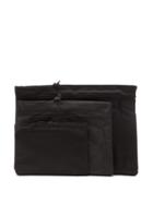 Matchesfashion.com Maison Margiela - Set Of Three Stereotype Nylon Pouches - Mens - Black