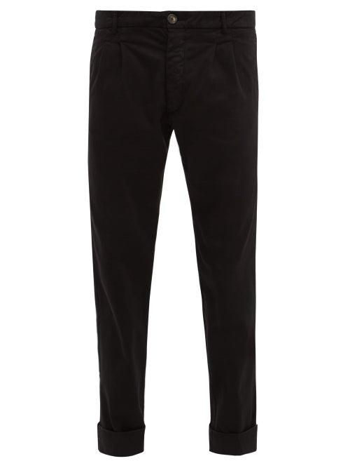 Matchesfashion.com J.w. Brine - Marshall Cotton Blend Chino Trousers - Mens - Black