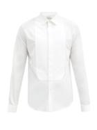 Matchesfashion.com Alexander Mcqueen - Spread-collar Cotton-poplin Tuxedo Shirt - Mens - White