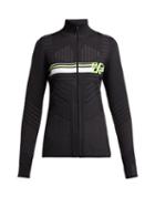 Matchesfashion.com Prada - Geometric Jacquard Zip Up Top - Womens - Black Green