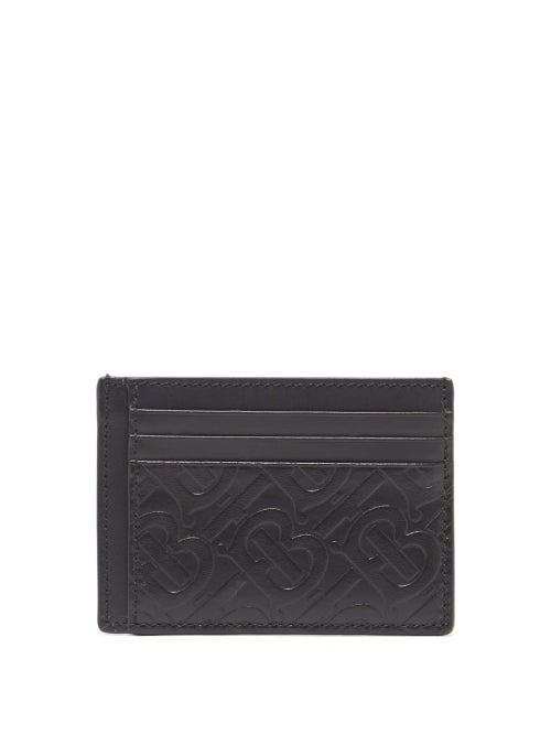 Matchesfashion.com Burberry - Bernie Tb-embossed Leather Cardholder - Mens - Black