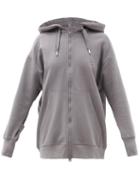 Matchesfashion.com Adidas By Stella Mccartney - Oversized Cotton-blend Jersey Hooded Sweatshirt - Womens - Grey