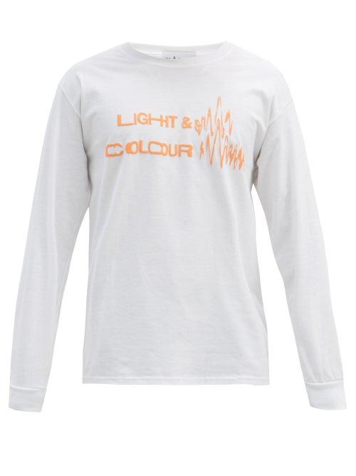 Matchesfashion.com Noma T.d. - Light And Colour-print Cotton T-shirt - Mens - White