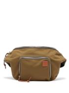 Matchesfashion.com Loewe Paula's Ibiza - Large Logo-patch Canvas Belt Bag - Mens - Khaki