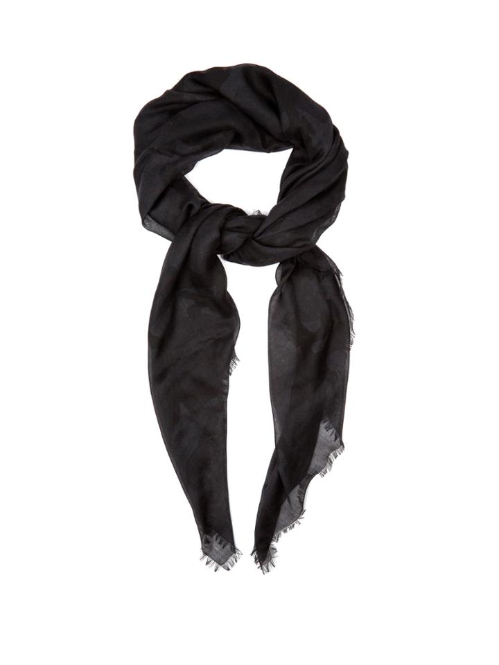 Valentino Camouflage-print Cashmere-blend Scarf