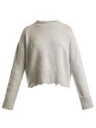 Helmut Lang Oversized Distressed Wool-blend Sweater