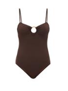 Matchesfashion.com Belize - Malia Scoop Back Swimsuit - Womens - Brown