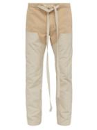 Matchesfashion.com Fear Of God - Panelled Cotton Twill Trousers - Mens - Khaki