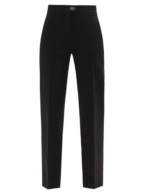 Matchesfashion.com Salvatore Ferragamo - Slim-leg Jersey Trousers - Womens - Black