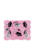 Christopher Kane Art Nouveau Embossed Leather Clutch
