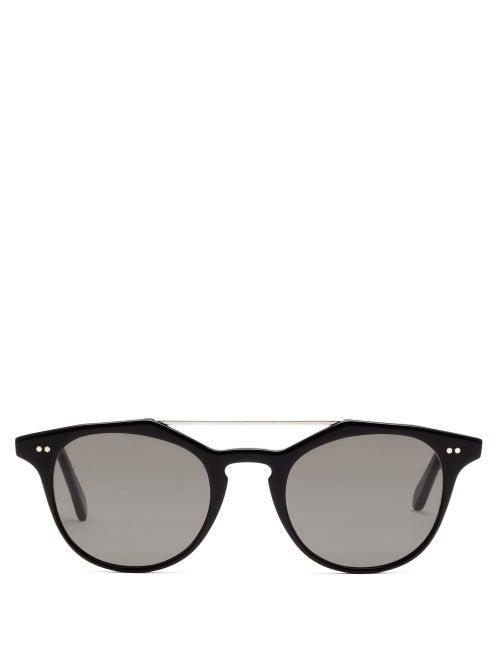 Monc - Kreuzberg Round Bio-acetate Sunglasses - Mens - Black