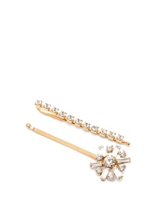 Matchesfashion.com Rosantica By Michela Panero - Crystal Embellished Hair Slide Set - Womens - Crystal