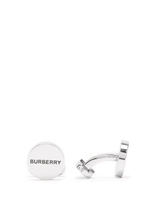 Matchesfashion.com Burberry - Logo-engraved Metal Cufflinks - Mens - Silver