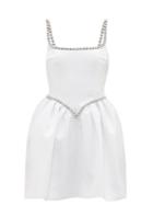 Matchesfashion.com Christopher Kane - Cupcake Crystal-embellished Satin Mini Dress - Womens - White