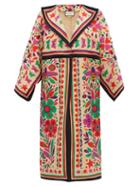 Matchesfashion.com Gucci - Paradise Print Linen Blend Kimono Style Coat - Womens - Beige Multi