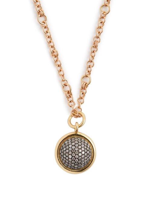Matchesfashion.com Spinelli Kilcollin - Galina 18kt Rose Gold & Diamond Pav Necklace - Womens - Black