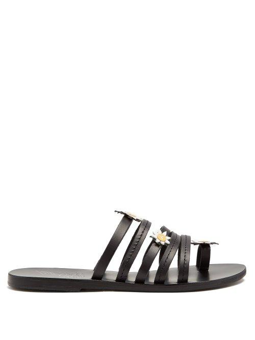 Matchesfashion.com Ancient Greek Sandals - X Fabrizio Viti Victoria Leather Sandals - Womens - Black