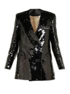 Matchesfashion.com Blaz Milano - Kelpie Sequinned Double Breasted Blazer - Womens - Black Multi