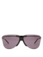 Matchesfashion.com Givenchy - Rimless Aviator Metal Sunglasses - Mens - Black