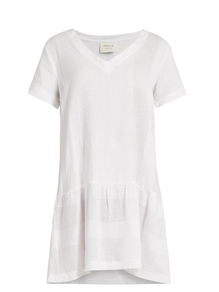 Cecilie Copenhagen V-neck Scarf-jacquard Cotton Dress