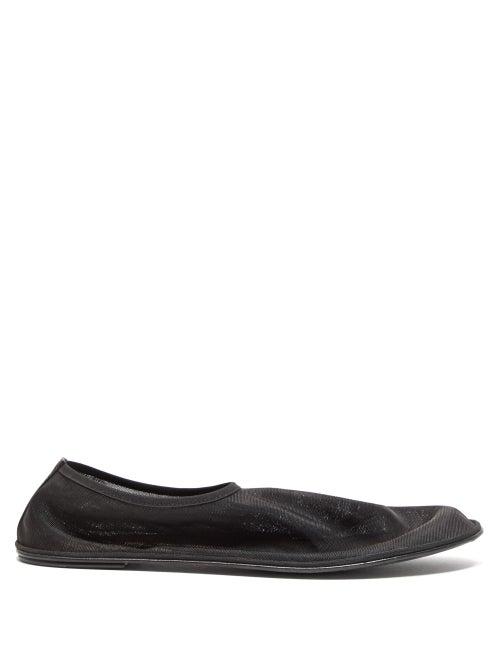 Matchesfashion.com The Row - Mesh Slipper Flats - Womens - Black