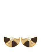 Matchesfashion.com Joelle Kharrat - Peacock Wood And Gold Plated Brass Earrings - Womens - Brown