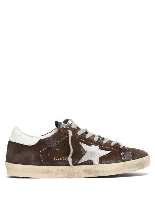 Matchesfashion.com Golden Goose - Superstar Suede Low Top Trainers - Mens - Brown Multi