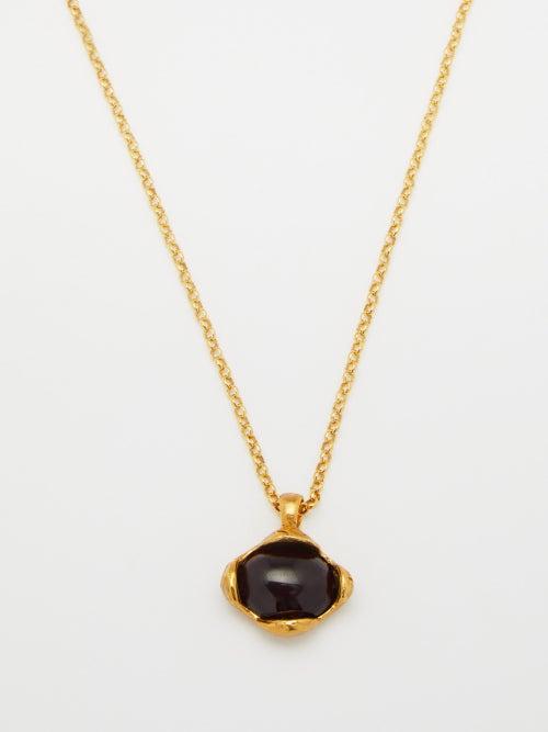 Alighieri - The Burning Desire 24kt Gold-plated Necklace - Womens - Red Multi