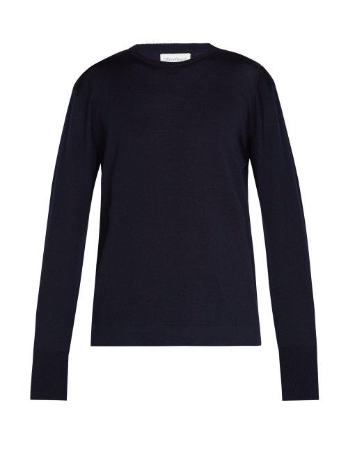 Matchesfashion.com Officine Gnrale - Nina Merino Wool Sweater - Mens - Navy
