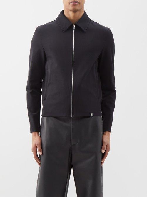 1017 Alyx 9sm - Point-collar Zipped Twill Jacket - Mens - Black