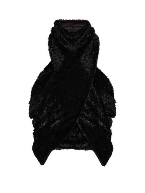 Matchesfashion.com Sophie Theallet - Veronica Halterneck Textured Velvet Top - Womens - Black