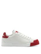 Matchesfashion.com Dolce & Gabbana - Portofino Rubber-toe Leather Trainers - Mens - White Multi