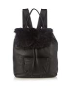 Elizabeth And James Langley Shearling And Leather Backpack