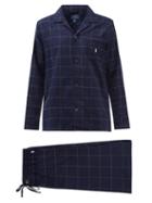 Polo Ralph Lauren - Logo-embroidered Check Cotton-flannel Pyjamas - Mens - Navy