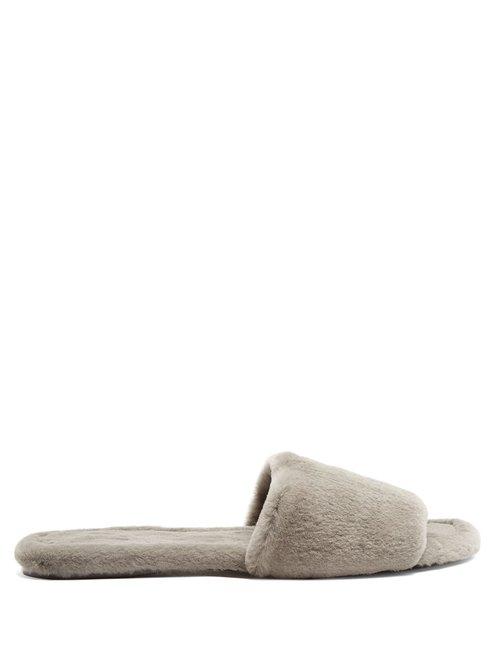 Matchesfashion.com The Row - Ellen Mink Fur Slides - Womens - Grey