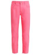 Matchesfashion.com Msgm - High Rise Straight Leg Jeans - Womens - Pink