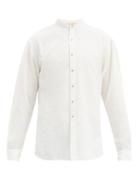 Matchesfashion.com Pro - Stand-collar Slubbed-cotton Shirt - Mens - Cream