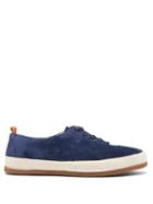 Matchesfashion.com Mulo - Panelled Suede Trainers - Mens - Navy