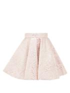 Matchesfashion.com Dolce & Gabbana - High-rise Textured Metallic Mini Skirt - Womens - Pink Multi