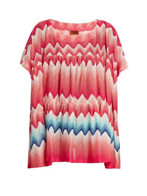 Missoni Mare Oversized Zigzag-knit Kaftan