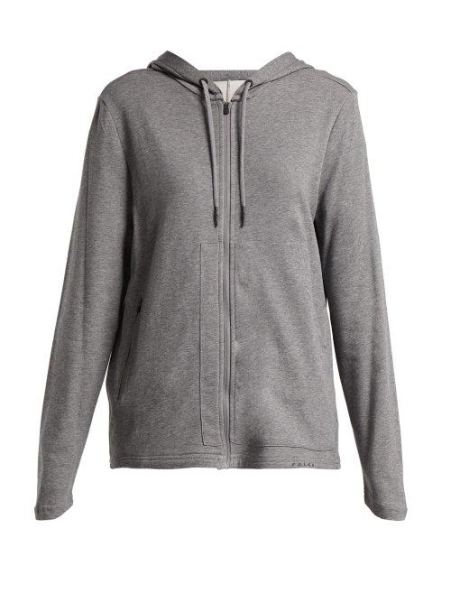 Matchesfashion.com Falke - Zip Front Hooded Sweatshirt - Womens - Grey
