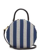 Matchesfashion.com Mansur Gavriel - Circle Cotton Canvas Cross Body Bag - Womens - Blue Stripe