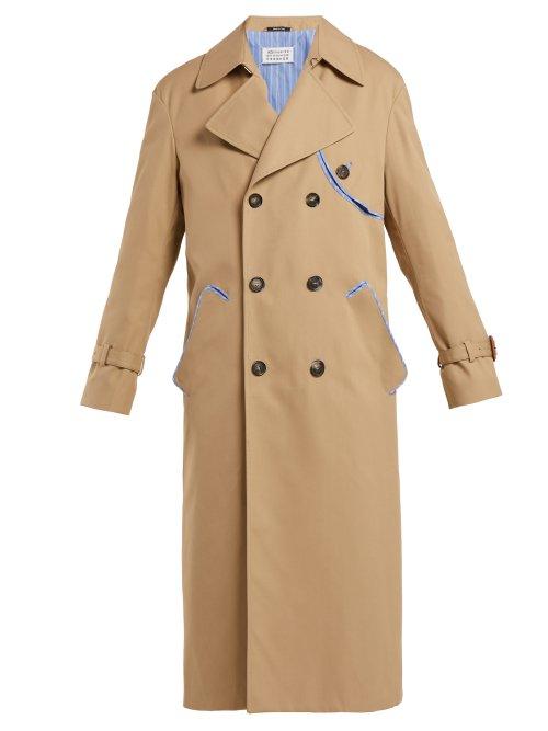 Matchesfashion.com Maison Margiela - Deconstructed Double Breasted Twill Trench Coat - Womens - Beige