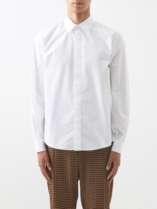 Valentino - Cotton-poplin Shirt - Mens - White