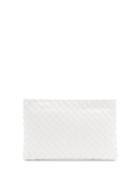 Matchesfashion.com Bottega Veneta - Intrecciato Leather Zip Pouch - Womens - White