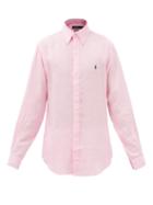 Polo Ralph Lauren - Logo-embroidered Linen Shirt - Mens - Light Pink