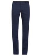 Giorgio Armani Slim-leg Stretch Linen-blend Trousers