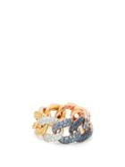 Matchesfashion.com Shay - Essential Rainbow Diamond & 18kt Gold Ring - Womens - Multi