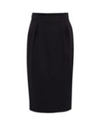 Matchesfashion.com Versace - High-rise Pleated Crepe Pencil Skirt - Womens - Black